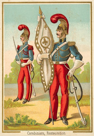 Restorasyonun Fransız jandarmaları (chromolitho) by French School