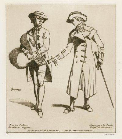 Fransız züppeleri, 1778-79 by French School