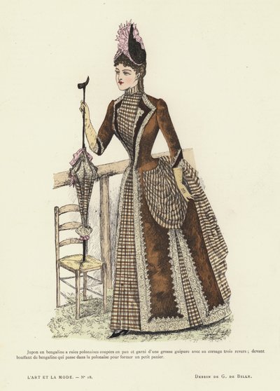 Fransız moda levhası, 1885-86 by French School