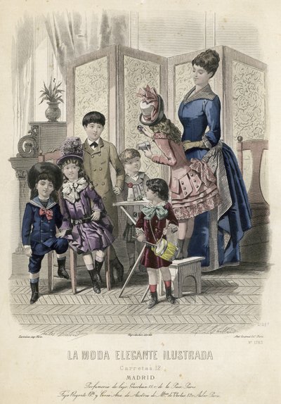 Fransız moda levhası, 19. yüzyıl sonu by French School