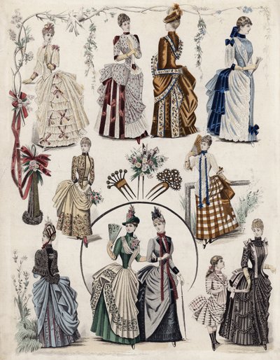 Fransız moda levhası, 19. yüzyıl sonu by French School