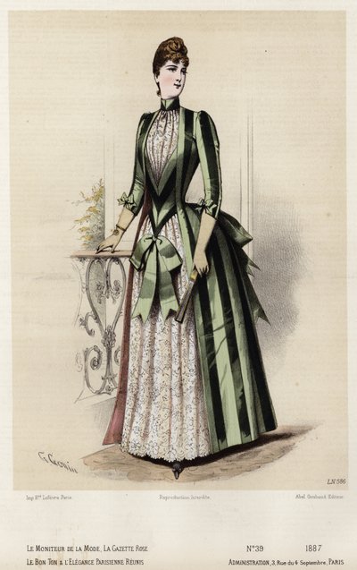 Fransız moda levhası, 19. yüzyıl sonu by French School