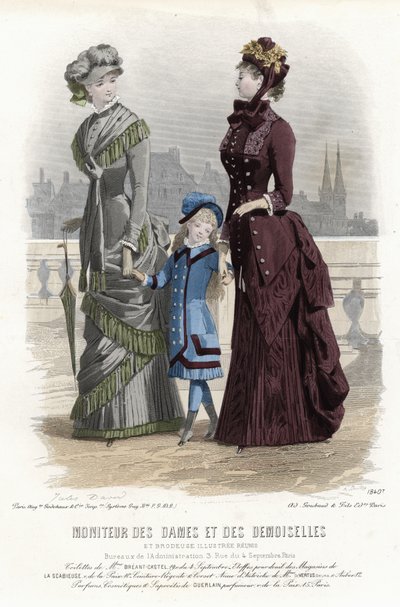Fransız moda levhası, 19. yüzyıl sonu by French School