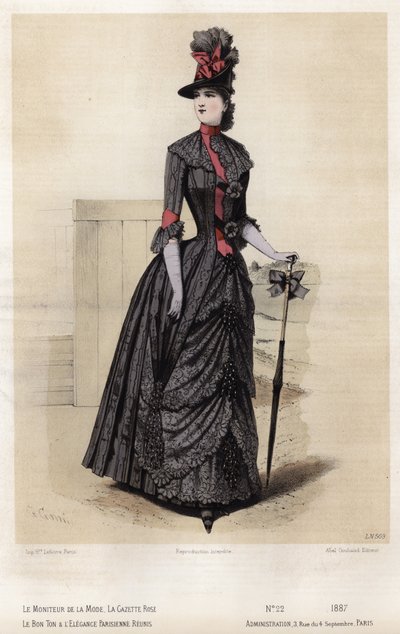 Fransız moda levhası, 19. yüzyıl sonu by French School
