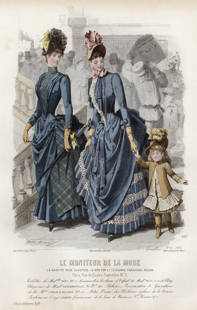 Fransız moda levhası, 19. yüzyıl sonu by French School