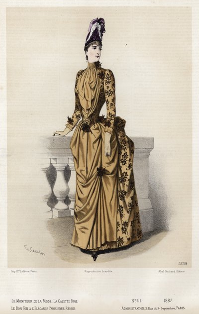 Fransız moda levhası, 19. yüzyıl sonu by French School