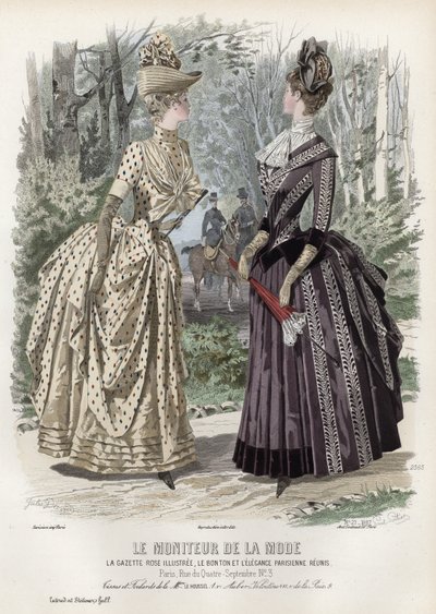 Fransız moda levhası, 19. yüzyıl sonu by French School