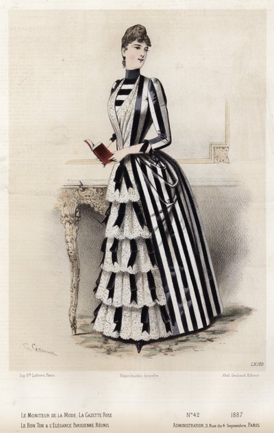 Fransız moda levhası, 19. yüzyıl sonu by French School
