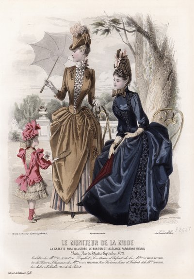 Fransız moda levhası, 19. yüzyıl sonu by French School