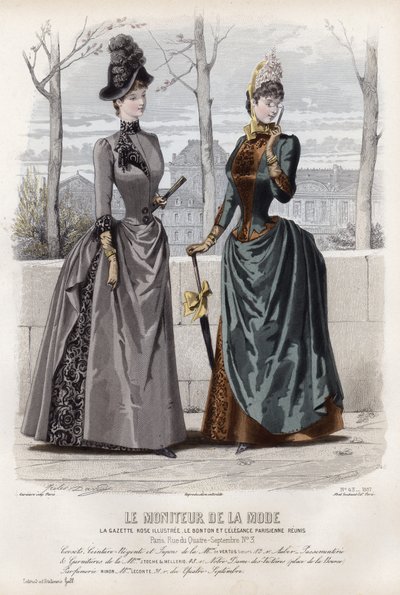 Fransız moda levhası, 19. yüzyıl sonu by French School