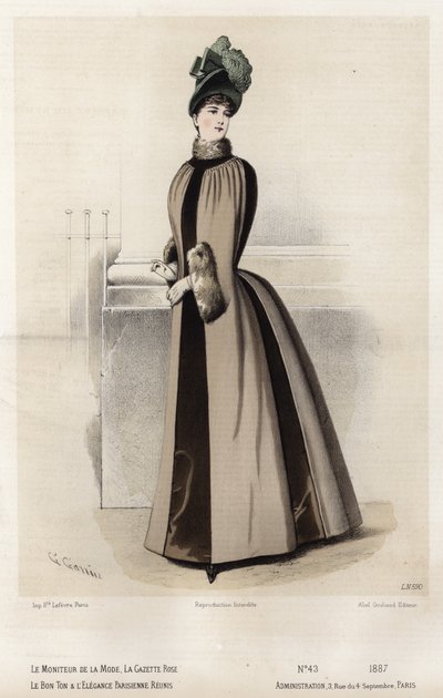 Fransız moda levhası, 19. yüzyıl sonu by French School