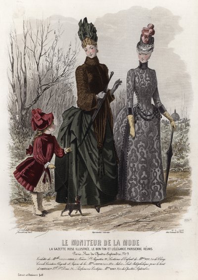 Fransız moda levhası, 19. yüzyıl sonu by French School