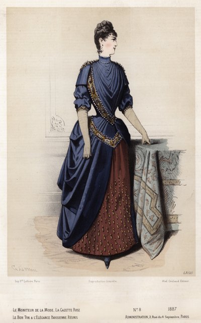Fransız moda levhası, 19. yüzyıl sonu by French School