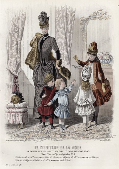 Fransız moda levhası, 19. yüzyıl sonu by French School