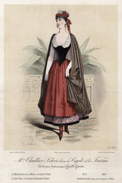Fransız moda levhası, 19. yüzyıl sonu by French School