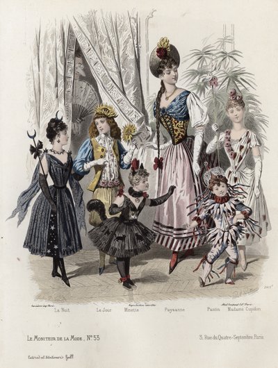 Fransız moda levhası, 19. yüzyıl sonu by French School
