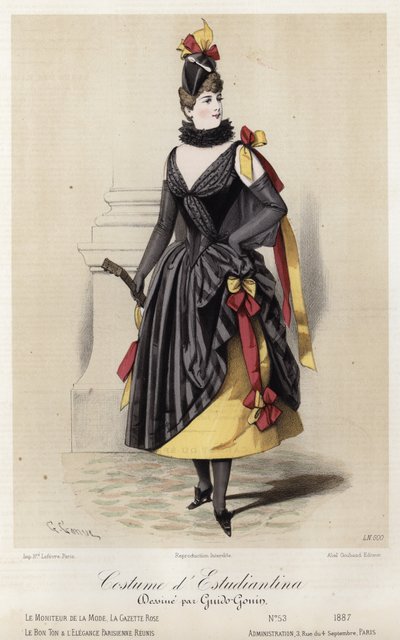 Fransız moda levhası, 19. yüzyıl sonu by French School