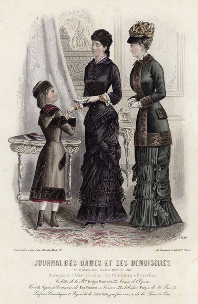 Fransız moda levhası, 19. yüzyıl sonu by French School