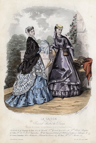 Fransız moda levhası, 19. yüzyıl sonu by French School