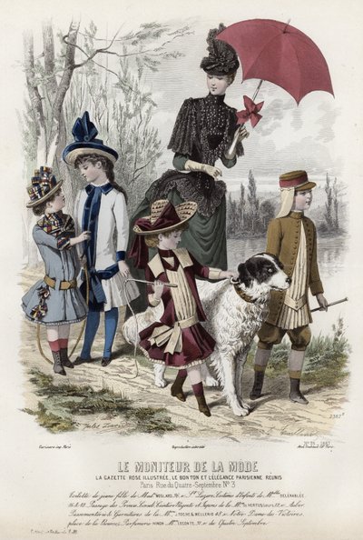 Fransız moda levhası, 19. yüzyıl sonu by French School