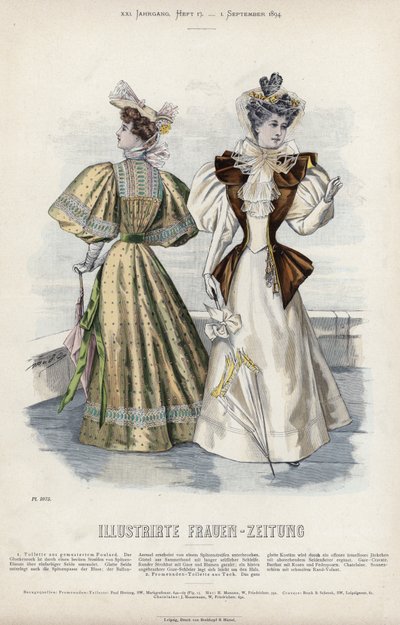 Fransız moda levhası, 19. yüzyıl sonu by French School