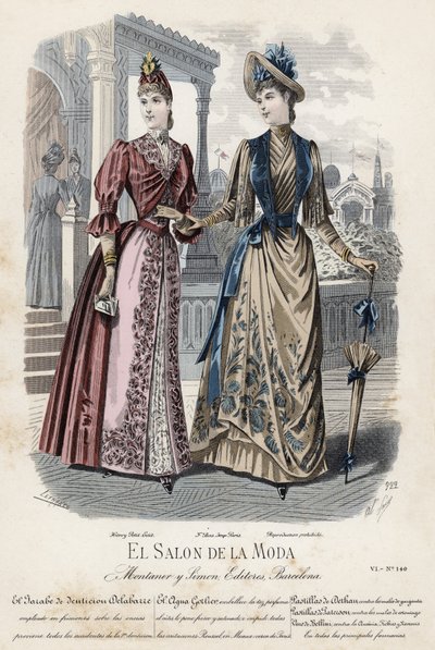 Fransız moda levhası, 19. yüzyıl sonu by French School