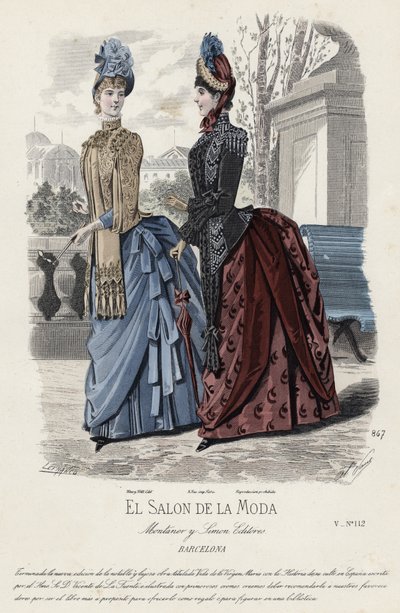 Fransız moda levhası, 19. yüzyıl sonu by French School