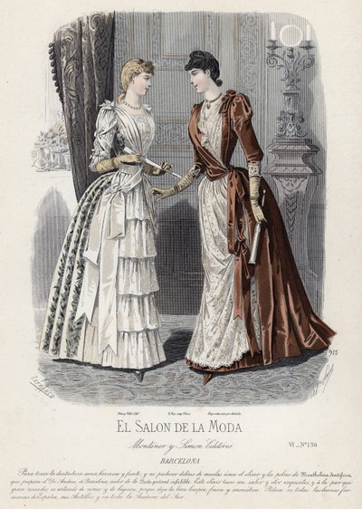 Fransız moda levhası, 19. yüzyıl sonu by French School