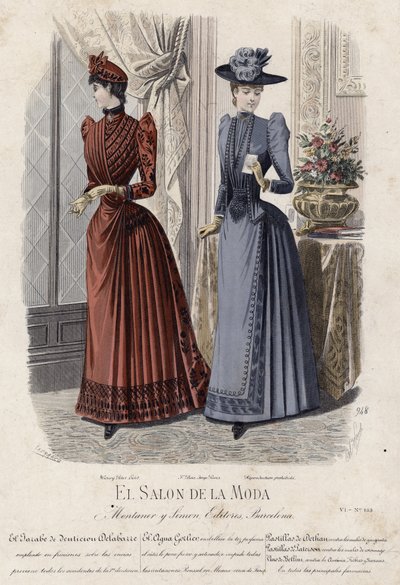 Fransız moda levhası, 19. yüzyıl sonu by French School