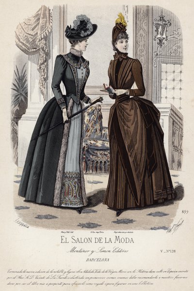 Fransız moda levhası, 19. yüzyıl sonu by French School