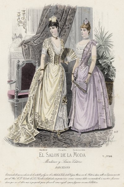 Fransız moda levhası, 19. yüzyıl sonu by French School