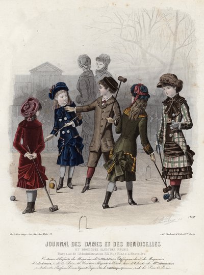 Fransız moda levhası, 19. yüzyıl sonu by French School
