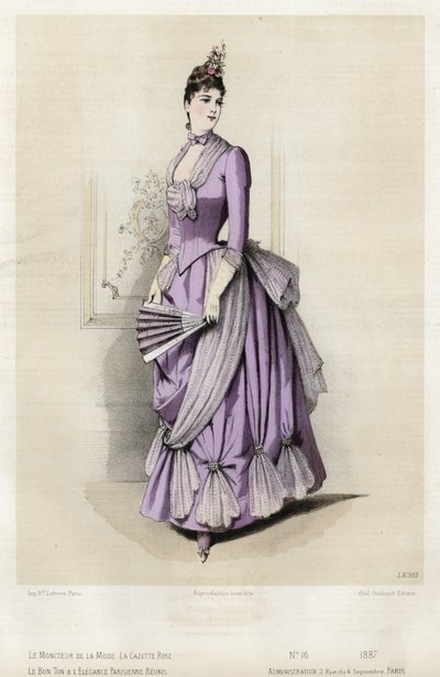 Fransız moda levhası, 19. yüzyıl sonu by French School