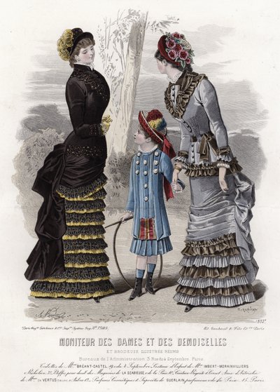 Fransız moda levhası, 19. yüzyıl sonu by French School