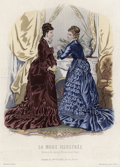Fransız moda levhası, 19. yüzyıl sonu by French School