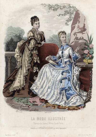 Fransız moda levhası, 19. yüzyıl sonu by French School