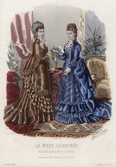 Fransız moda levhası, 19. yüzyıl sonu by French School