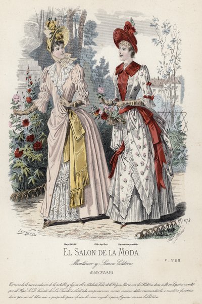 Fransız moda levhası, 19. yüzyıl sonu by French School