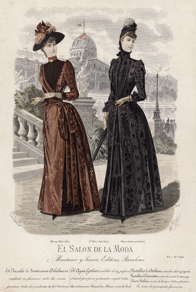 Fransız moda levhası, 19. yüzyıl sonu by French School