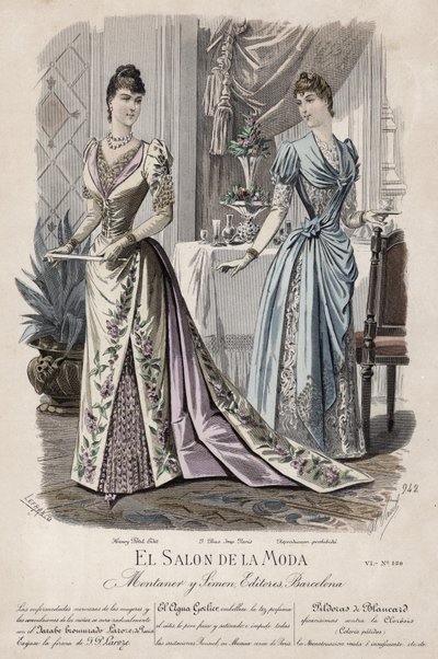 Fransız moda levhası, 19. yüzyıl sonu by French School