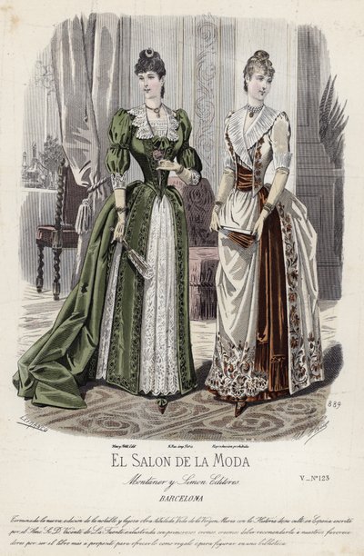 Fransız moda levhası, 19. yüzyıl sonu by French School