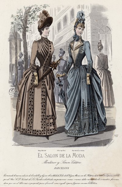 Fransız moda levhası, 19. yüzyıl sonu by French School