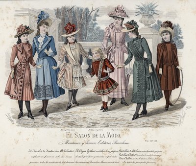 Fransız moda levhası, 19. yüzyıl sonu by French School