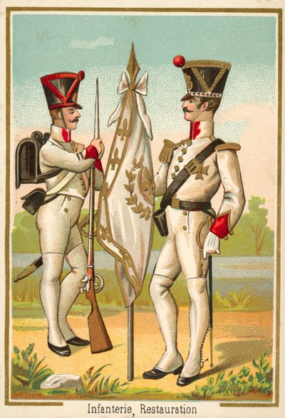 Restorasyon Fransız piyade (chromolitho) by French School
