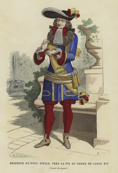 18. yüzyılın Fransız asilzadesi, Louis XIV saltanatının sonlarına doğru by French School