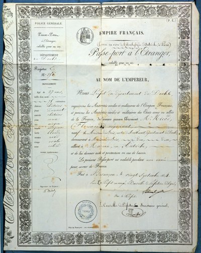 Fransız pasaportu, Besancon