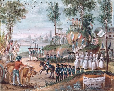 Fransız Eyaleti Yüce Varlık Festivali, 1794 (kağıt üzerinde wc) by French School