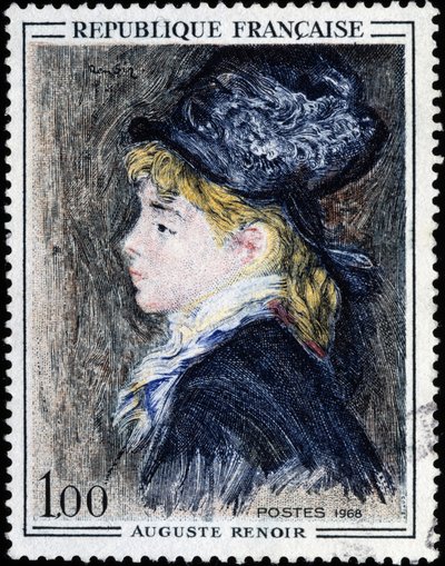 Auguste Renoir tarafından boyama ile Fransız damgası by French School
