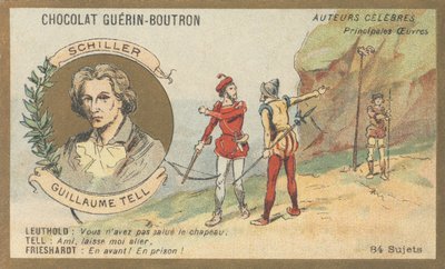 Friedrich von Schiller (1759-1805), Alman şair, oyun yazarı ve yazar, “Guillaume Tell”in yazarı, drama (1804) by French School