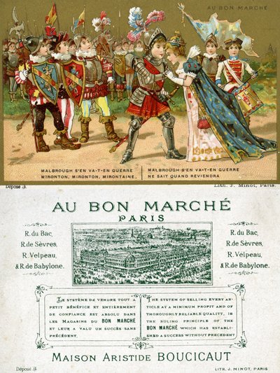 Paris Büyük Mağazası Au Bon Marché için, Fransızca